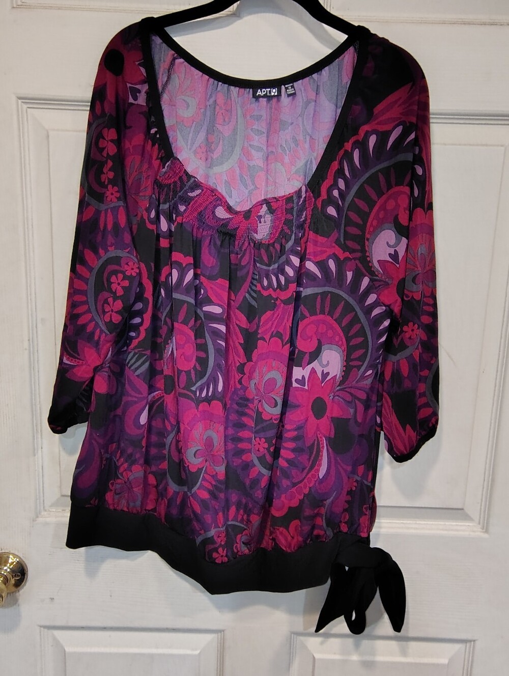 Apt 9 Women's Size 1X Paisley Blouse